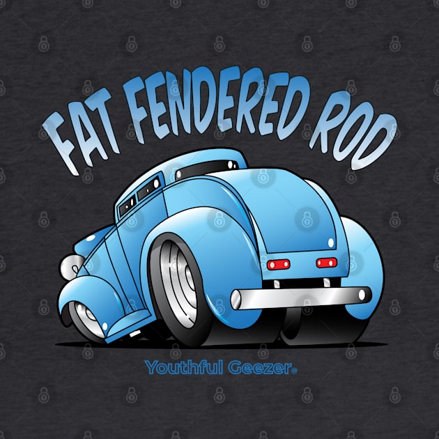 Fat Fendered Rod Cartoon Car Toon by YouthfulGeezer